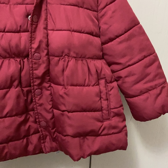GAP Raspberry Pink Fleece Lined Puffer Coat - Picture 4 of 6